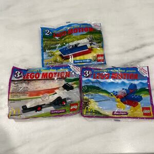 McDonalds Lego Motion Lot of 3 Sealed Toys Vtg 1989 Sea Eagle Land Laser Swamp